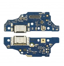 Разъём зарядки для Motorola E13 на плате с микрофоном и компонентами