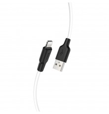 Кабель Hoco X21 Plus USB to Lightning 1m черно-белый