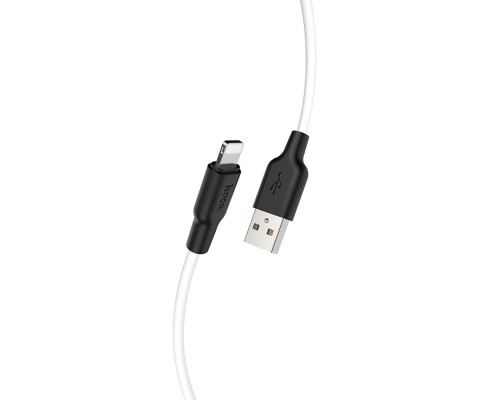 Кабель Hoco X21 Plus USB to Lightning 1m черно-белый