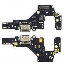 Разъём зарядки для Huawei P9 Plus на плате с микрофоном и компонентами