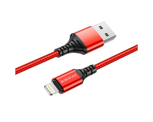 Кабель Borofone BX54 USB to Lightning 1m красный