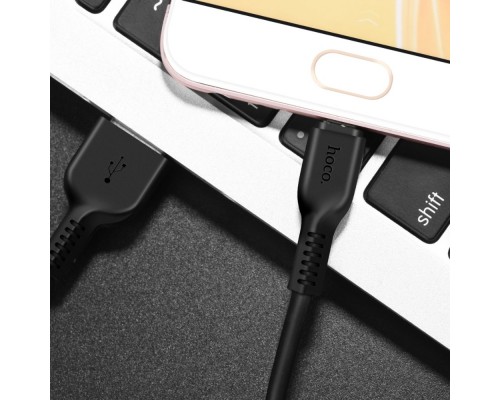 Кабель Hoco X13 USB to MicroUSB 1m черный