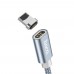Кабель Hoco U40A магнитный USB to Lightning 1m серебристый