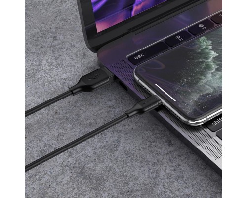 Кабель Borofone BX42 USB to Lightning 1m черный
