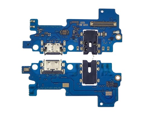Разъём зарядки для Samsung A315 Galaxy A31 (2020) на плате с микрофоном и компонентами