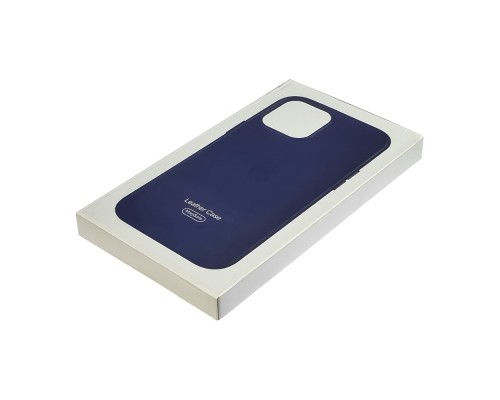 Чехол Leather Case with MagSafe для Apple iPhone 12 Pro Max 03 тёмно-синий