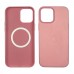 Чехол Leather Case with MagSafe для Apple iPhone 12/ 12 Pro 12 розовый