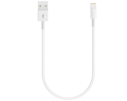 USB кабель Lightning 0.3m белый