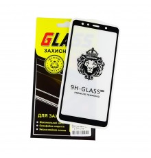 Защитное стекло для Samsung A750 A7 (2018) Full Glue Lion (0.3 мм, 2.5D, чёрное)