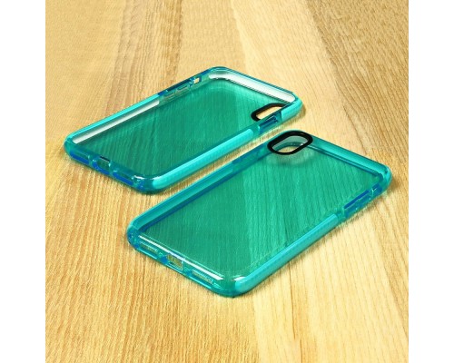 Чехол силиконовый Clear Neon для Apple iPhone Xs Max цвет 09 голубой