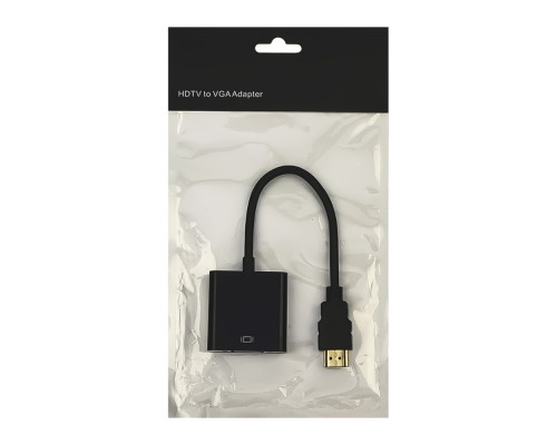 Переходник HDMI - VGA (F) черный