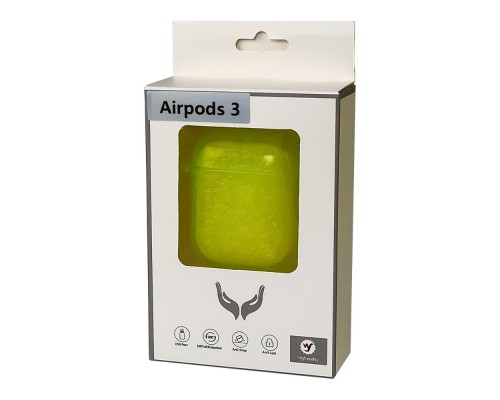 Чехол силиконовый Clear Neon с карабином для Apple AirPods 3 цвет 07 светло-желтый
