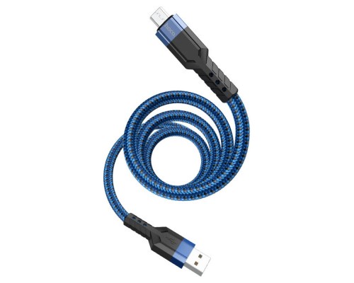 Кабель Hoco U110 USB to MicroUSB 1.2m синий