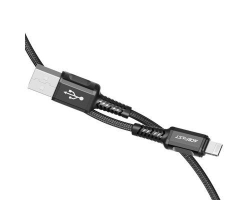 Кабель Acefast C1-02 USB to Lightning 1.2m черный