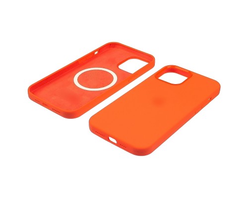 Чехол Full Silicone Case MagSafe для Apple iPhone 12 Pro Max 06 светло-оранжевый копия