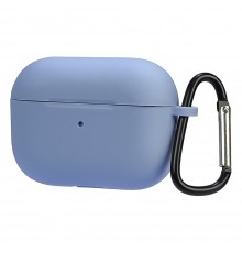 Чехол силиконовый с карабином для Apple AirPods Pro 2 цвет 05 голубой Люкс