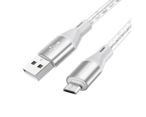 Кабель Borofone BX96 USB to MicroUSB 1m серый