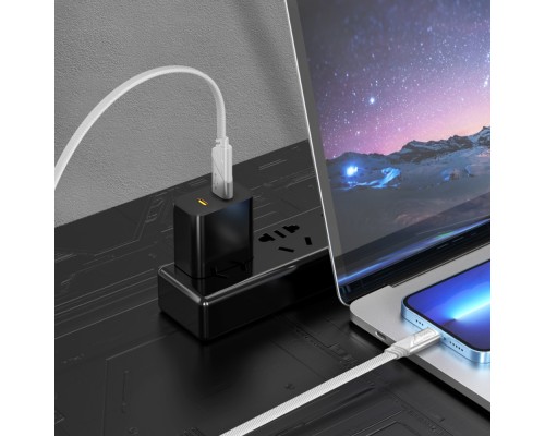 Кабель Hoco U119 USB to Lightning 1m серый