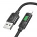 Кабель Hoco U126 с индикатором USB to Lightning 1.2m black