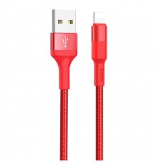 Кабель Hoco X26 USB to Lightning 1m красный