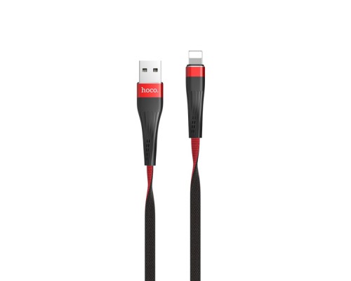 Кабель Hoco U39 USB to Lightning 1.2m черно-красный