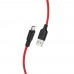 Кабель Hoco X21 Plus USB to Lightning 1m черно-красный