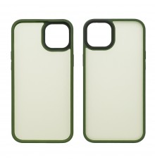Чехол Colorful Matte Case для Apple iPhone 15 темно-зеленый Люкс
