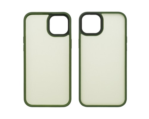 Чехол Colorful Matte Case для Apple iPhone 15 темно-зеленый Люкс