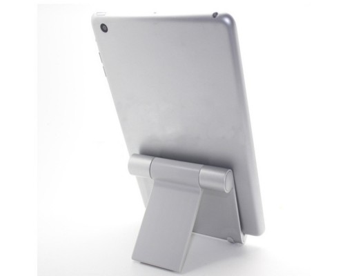Настольный держатель FL-18 алюминиевый для телефона, планшета silver