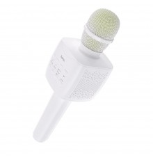 Беспроводной караоке микрофон с колонкой Hoco BK5 белый