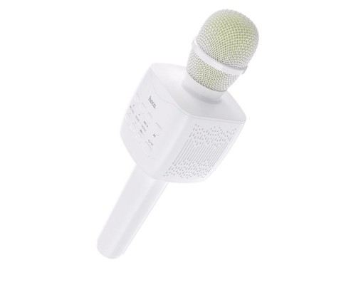 Беспроводной караоке микрофон с колонкой Hoco BK5 белый
