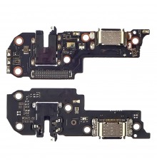 Разъём зарядки для Oppo A72 на плате с микрофоном и компонентами