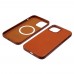 Чехол Leather Case with MagSafe для Apple iPhone 12/ 12 Pro 13 коричневый