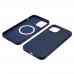 Чехол Leather Case with MagSafe для Apple iPhone 12/ 12 Pro 03 тёмно-синий