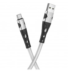 Кабель Hoco U105 USB to Type-C 1.2m серебристый