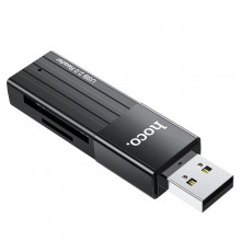 Адаптер переходник Hoco HB20 USB 2.0 to SD/ TF черный
