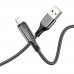 Кабель Hoco S51 с дисплеем USB to Lightning 1.2m черный