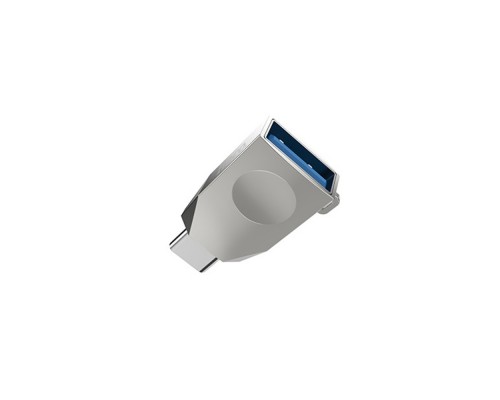 Адаптер переходник Hoco UA9 Type-C to USB 3.0 (F) серебристый
