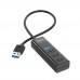 Адаптер Hoco HB25 (USB to USB3.0+USB2.0*3) 4 in 1 черный