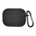 Чехол силиконовый с карабином для Apple AirPods Pro 2 цвет 06 черный Люкс