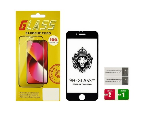 Защитное стекло для Apple iPhone 6 Full Glue Lion (0.3 мм, 2.5D, чёрное)
