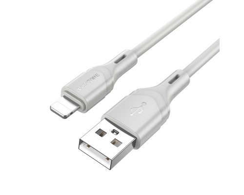 Кабель Borofone BX99 USB to Lightning 1m серый