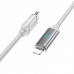 Кабель Hoco U127 с дисплеем Type-C to Lightning PD 27W 1.2m silver gray