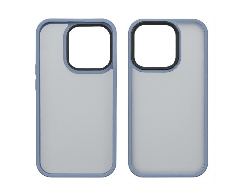 Чехол Colorful Matte Case для Apple iPhone 15 Pro синий Люкс