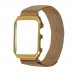 Ремешок Миланская петля с защитной рамкой для Apple Watch 42mm золотистый